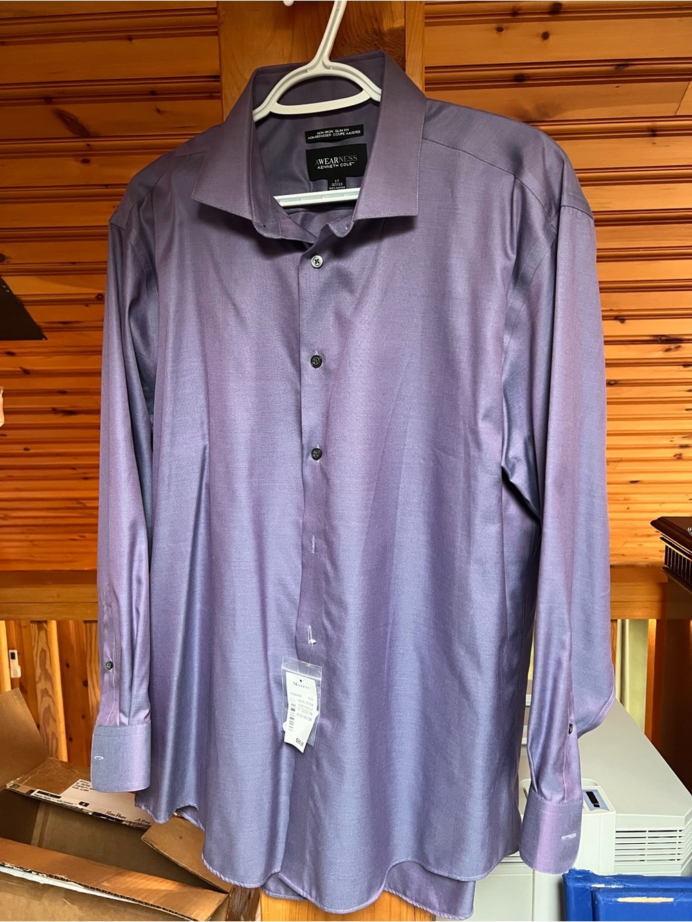 Kenneth Cole Men's Lavender Purple Dress Shirt